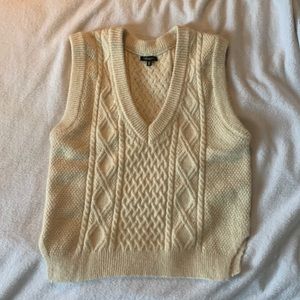 Cream sweater vest